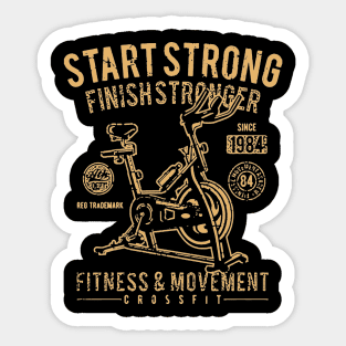 Start Strong Fitness Sticker